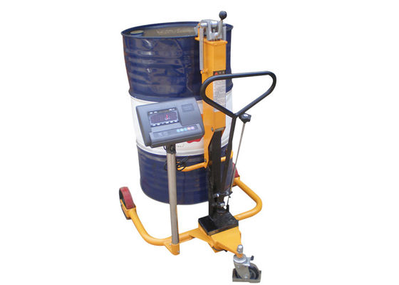 250kg Adjustable Height Oil Drum Trolley With Weighing Scale