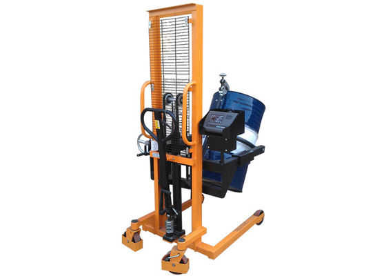 250kg Adjustable Height Oil Drum Trolley With Weighing Scale