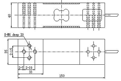 Electronic Strain Gauge Single Point Weighing Load Cell 50kg 60kg