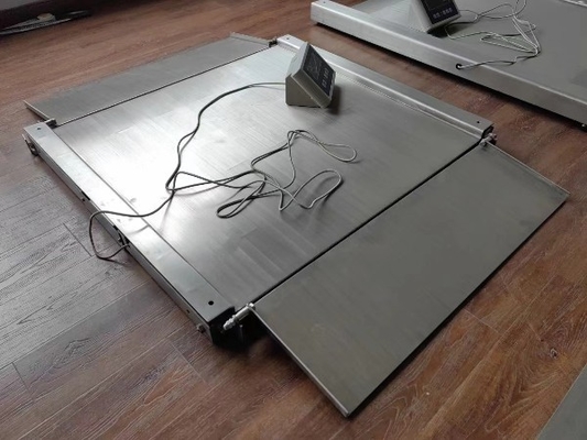 Sandblasting Process 304 Stainless Steel Customizable 1.2x1.2m 3ton Platform Floor Scale