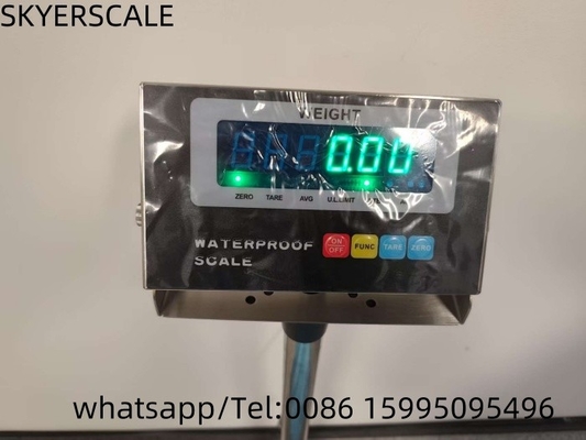 40x50cm 150kg Weighing Platform Scale Stainless Steel With Green LED Waterproof Indicator