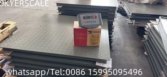 Carbon Steel  Platform Floor Weighing Scale 1.22x1.22m 3t  With XK315A1X Weighing Indicator