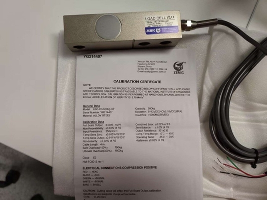 IP67 Shear Beam zemic H8C-500kg Load Cell Alloy Steel Sensor Platform Weighing C3  sensors