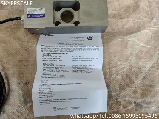BM6G 500kg Load Cell ZEMIC Single Point Sensor OIML Approed  For Electronic Weighing Scale