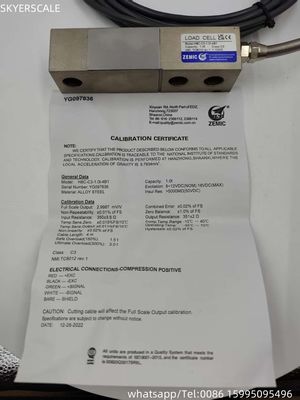 Zemic H8C-C3-1T Single Point Shear Beam Load Cell 1000KG Force Sensor For Scales