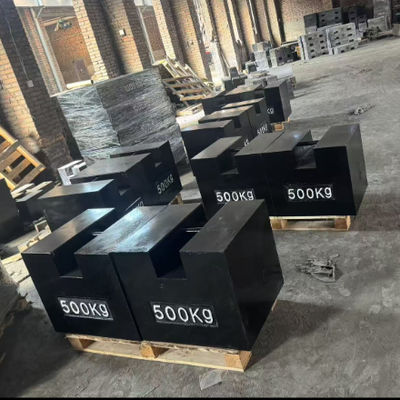 High Quality 500KG 1000KG 2000KG Rectangular Flat Cast Iron Weights Black  M1 Class Low Price