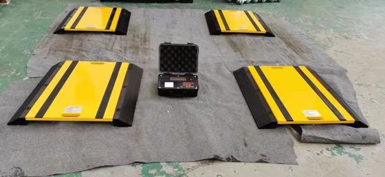 Overloading multi-axle Vehicle Scales with Low Profile portable axle weigh pads Wheel scales