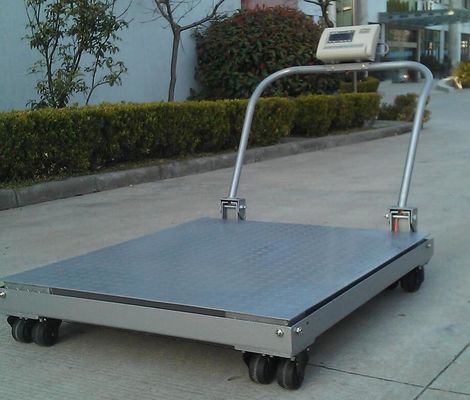 Movable Stainless Steel  Platform 3T Electronic Floor Scale Non Slip